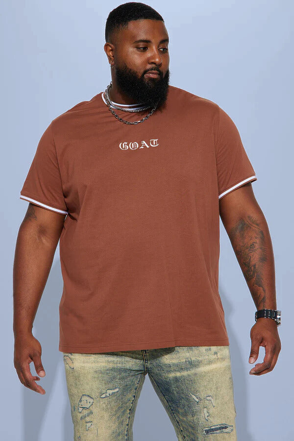 GOAT Old English Short Sleeve Tee - Brown