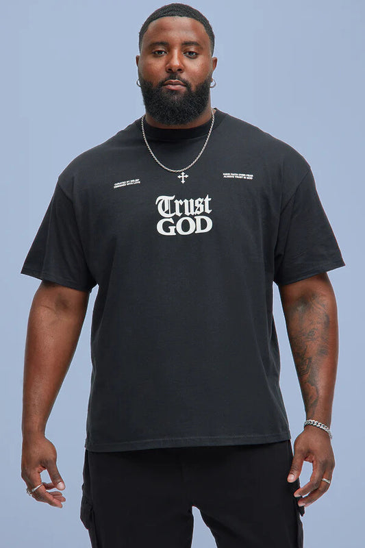 Trust God Short Sleeve Tee - Black